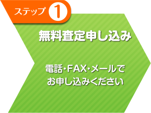 無料査定申し込み 電話・ＦＡＸ・メールで お申し込みください